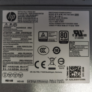 Bộ Nguồn HP 280/286/282 Pro G6/G5 MT PA-1181-6HK L70042-001 180w