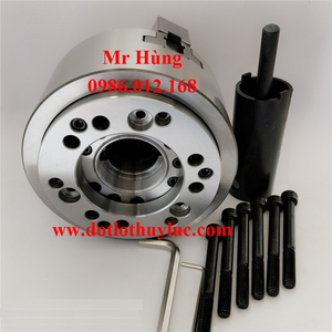 Mâm cặp máy tiện CNC thủy lực N208, đầu kẹp thuỷ lực máy tiện, lato thuỷ lực, mâm cặp 3 chấu thủy lực