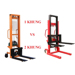 Xe đẩy tay Nâng Hạ Hàng Hoá Bằng Tời Điện HD Việt Nam 3m loại 2 khung