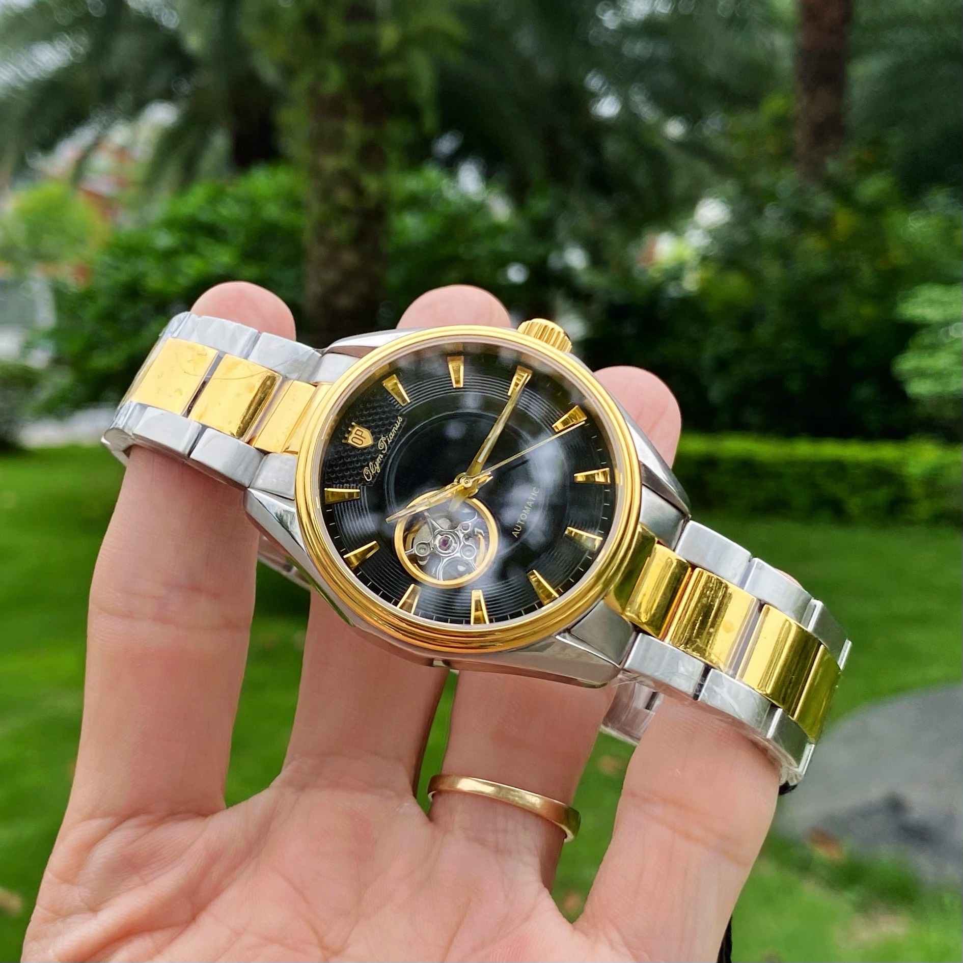 ĐỒNG HỒ CƠ OLYM PIANUS OPEN HEART OP992-8AGSK-D