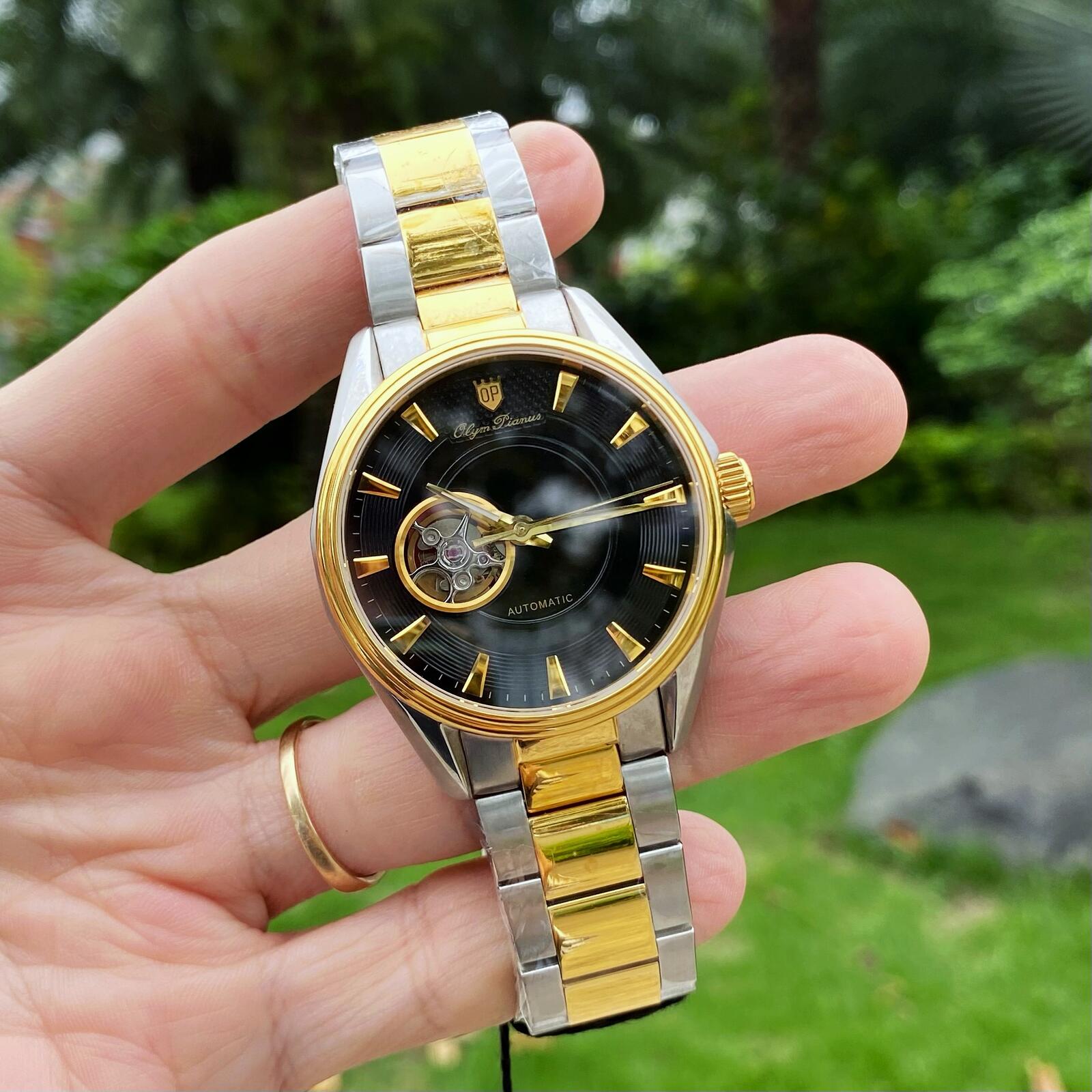 ĐỒNG HỒ CƠ OLYM PIANUS OPEN HEART OP992-8AGSK-D