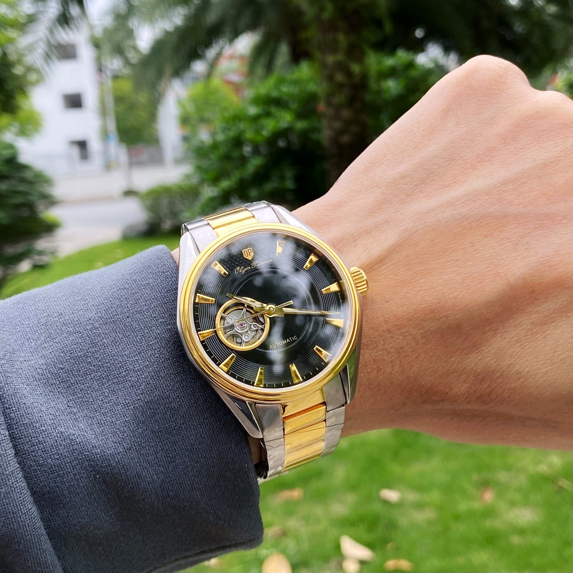 ĐỒNG HỒ CƠ OLYM PIANUS OPEN HEART OP992-8AGSK-D