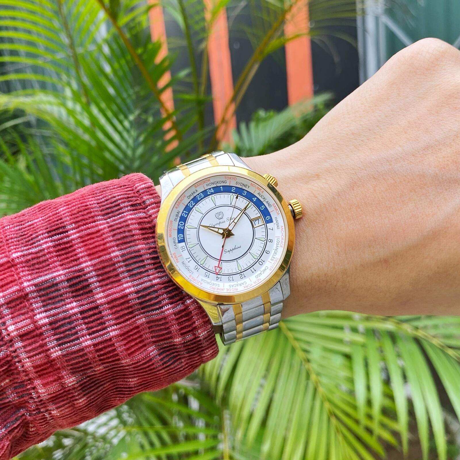 ĐỒNG HỒ OLYMPIA STAR GMT OPA98027G CHÍNH HÃNG