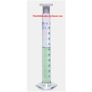 Ống đong thuỷ tinh nút nhựa 50ml - Isolab