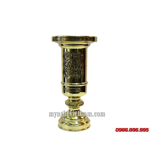 Ống hương đồng miệng loe cao 28cm bằng đồng