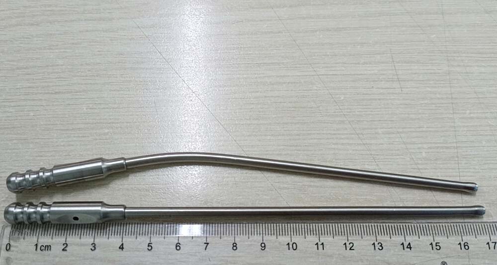 Ống hút mũi inox thẳng hoặc cong 4mm - 17 cm