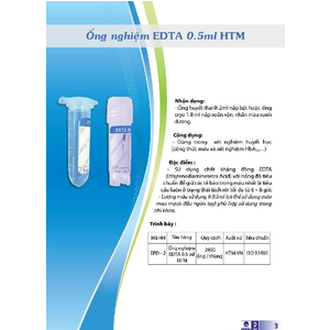 Ống nghiệm Edta K3 0.5ml HTM
