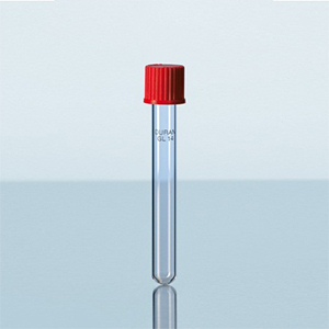 Ống nghiệm nắp vặn nhựa PBT đỏ - DURAN