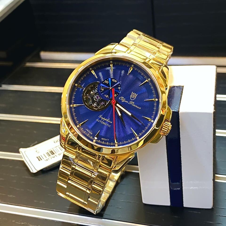 ĐỒNG HỒ CƠ OLYM PIANUS LỘ TIM OP990-083AMK-V