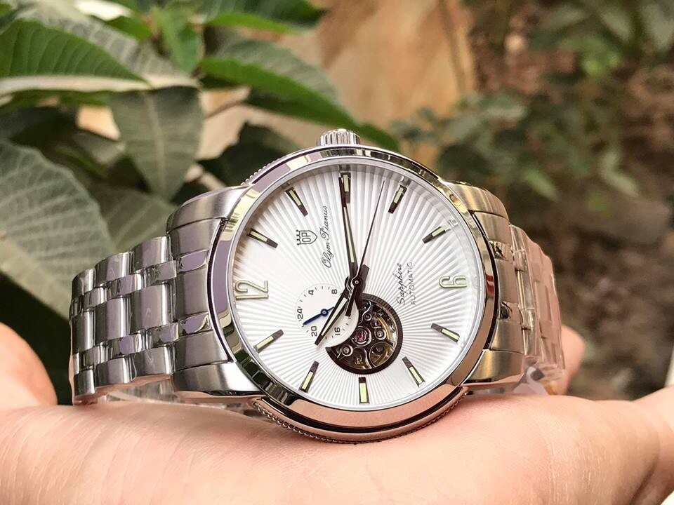 ĐỒNG HỒ CƠ OLYM PIANUS DÂY THÉP TRẮNG OP990-133AMS-T ĐỒNG HỒ CƠ OLYM PIANUS DÂY THÉP TRẮNG OP990-133AMS-T