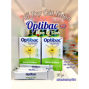 Optibac xanh lá cây - loại men vi sinh chuyên ĐẶC TRỊ TÁO BÓN 30 gói/hộp 🇬🇧