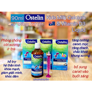 🇦🇺 VITAMIN D & CANXI OSTELIN KHỦNG LONG CHO BÉ - DẠNG NƯỚC 90ML💧🦖 🇦🇺