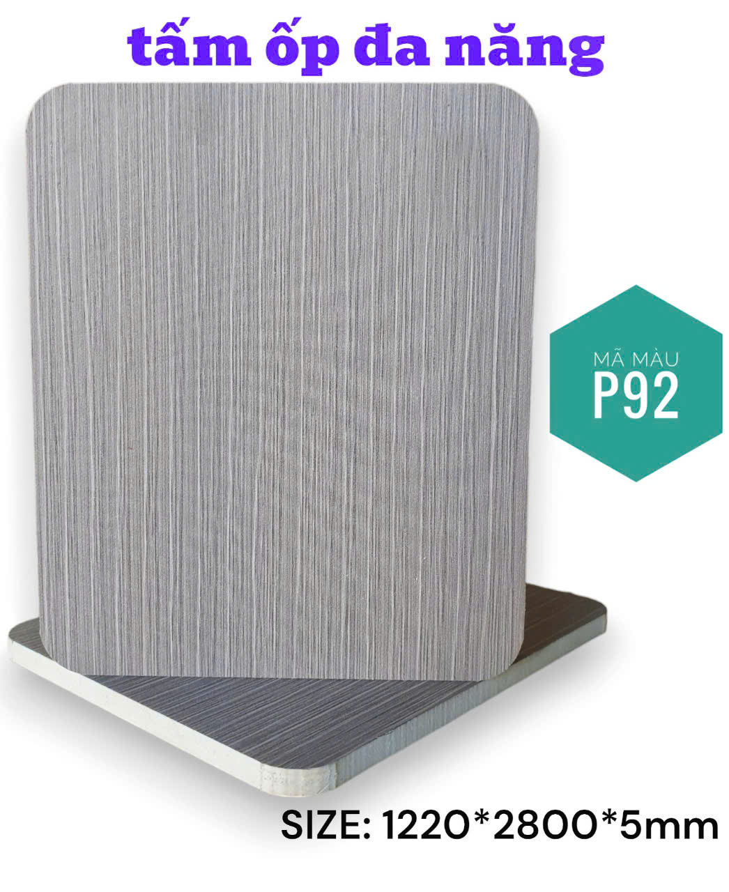 NTTT- Tấm ốp sợi than tre cốt trắng VÂN VẢI VÀ VÂN GỖ 5mm