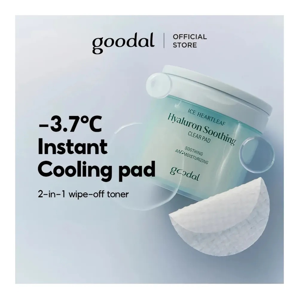Pad Tẩy Tế Bào Chết Goodal Cấp Ẩm Houttuynia Cordata Hyaluron Soothing Clear Pad (70 miếng)