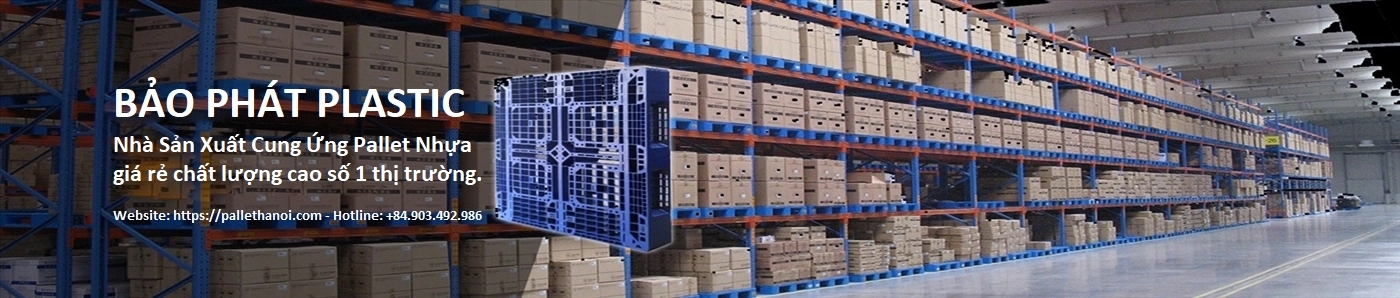 Pallet nhựa Lót sàn cũ KT 1000x600x100 mm