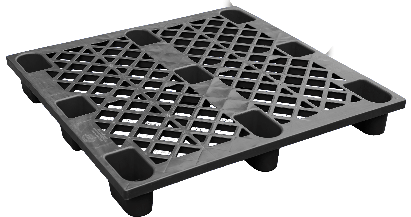 pallet nhựa chân cốc đen