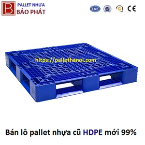 Pallet nhựa cũ kích thước (1100*1100*150mm)