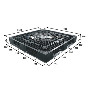Pallet nhựa cũ KT: 1100x1100x150 mm (Màu Đen)