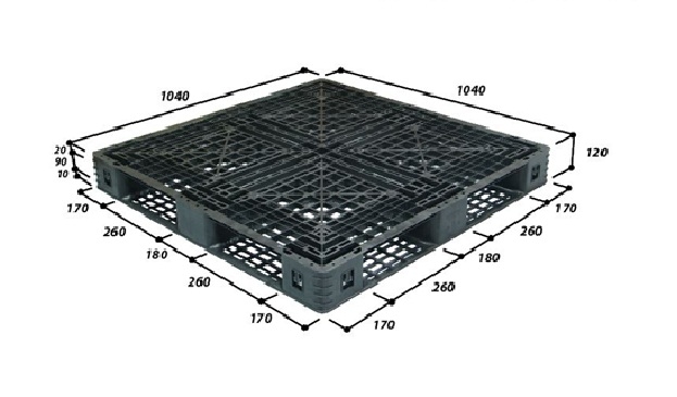 Pallet nhựa kê hàng 1040*1040*120mm