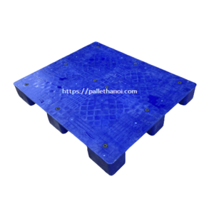 Pallet nhựa màu xanh cũ mặt kín KT 1200x1000x150 mm