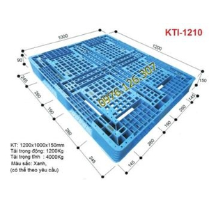 Pallet nhựa màu xanh KTI - 1210