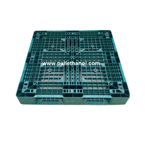 Pallet nhựa cũ xanh lá KT: 1100x1100x150 mm