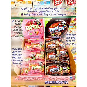 Bánh gấu HELLO PANDA DÂU - thùng 32 x 21gr 🇺🇸