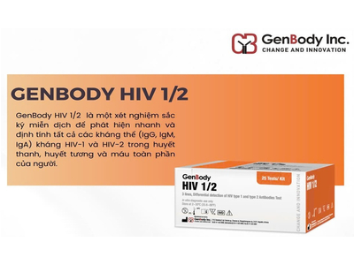 GenBody HIV ½ - Test nhanh chuẩn đoán HIV 1/2
