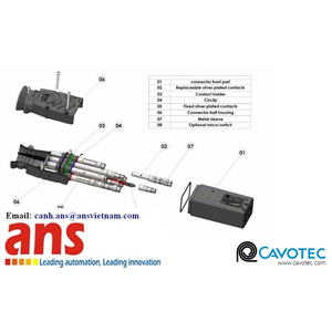PC6-TX04-K12003, zắc kết nối, phích kết nối Cavotec Vietnam, đại lý cavotec vietnam