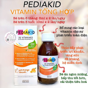 Pediakid 22 vitamin tổng hợp 🇫🇷 125ml