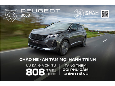 PEUGEOT ƯU ĐÃI THÁNG 7/2025: GIÁ TỪ 808 TRIỆU ĐỒNG, TẶNG KÈM GÓI DỊCH VỤ CHÍNH HÃNG