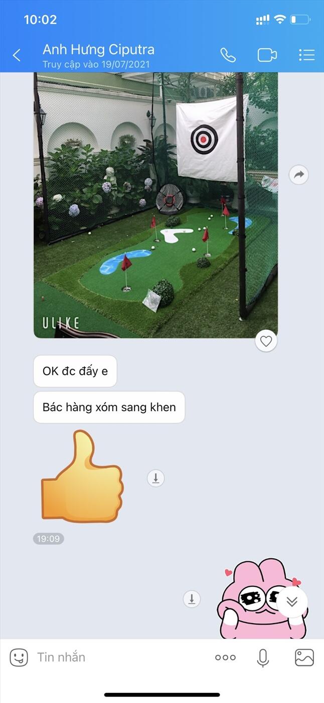 Phản hồi của anh Hưng Ciputra - Combo Khung Tập Golf cao cấp