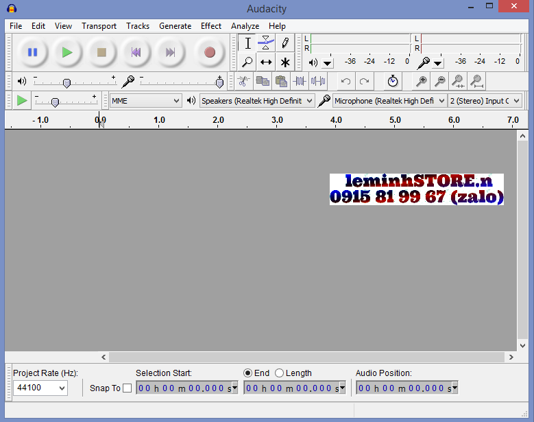 Audacity - Biên tập, xử lý âm thanh đa năng