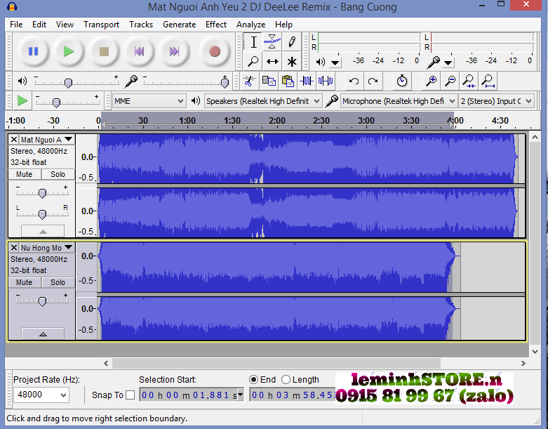Audacity - Biên tập, xử lý âm thanh đa năng --015