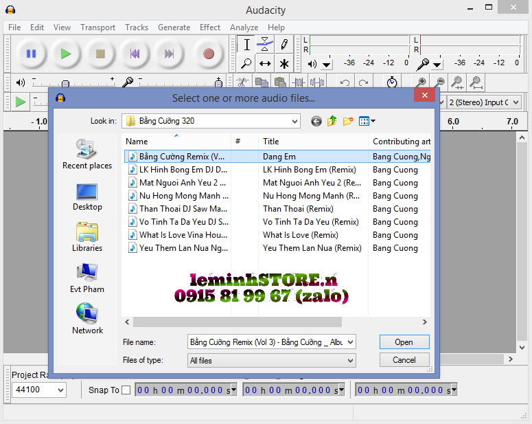 Audacity - Biên tập, xử lý âm thanh đa năng --003