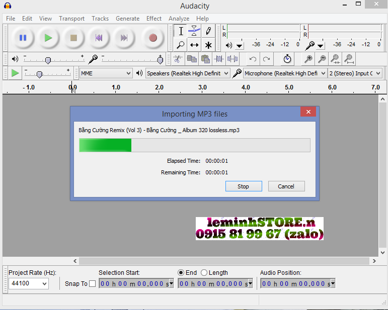 Audacity - Biên tập, xử lý âm thanh đa năng --003