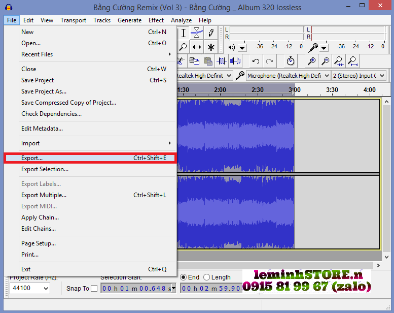 Audacity - Biên tập, xử lý âm thanh đa năng --008