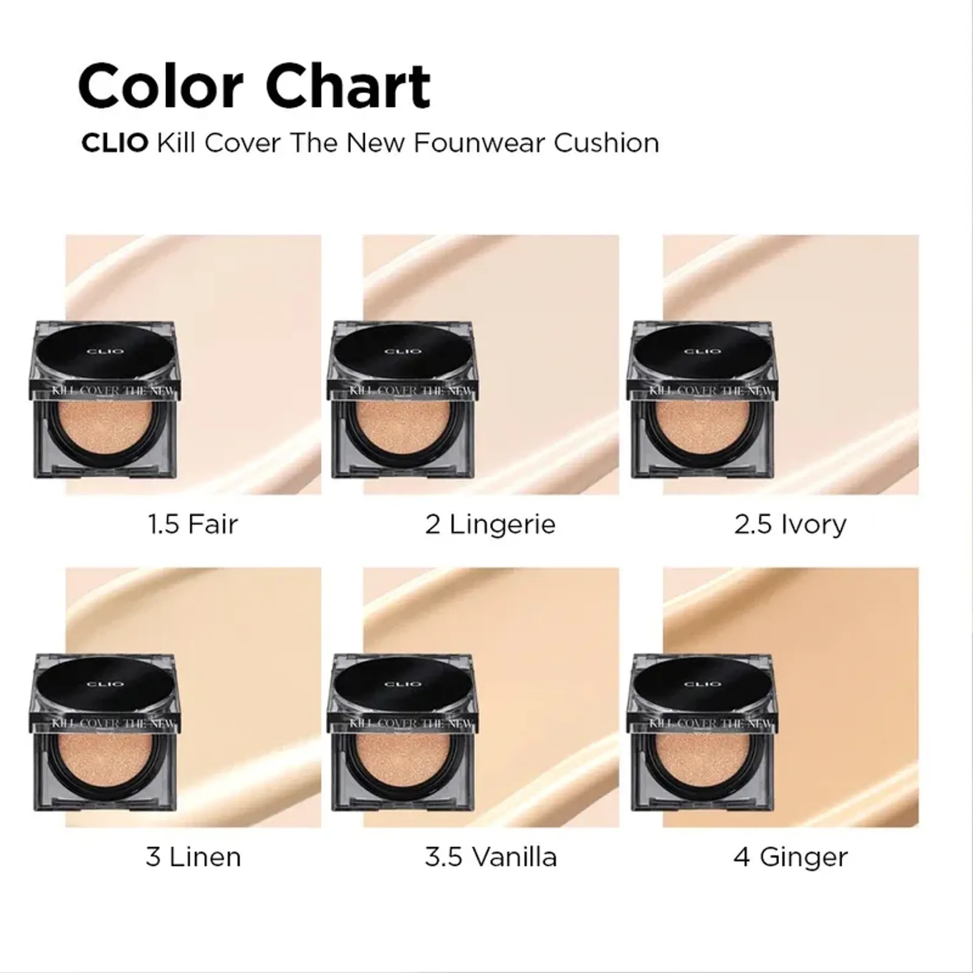 Phấn Nước Clio Che Khuyết Điểm Hoàn Hảo Kill Cover The New Founwear Cushion SPF50+ PA+++ (15gx2) (Tặng 1 lõi refill)