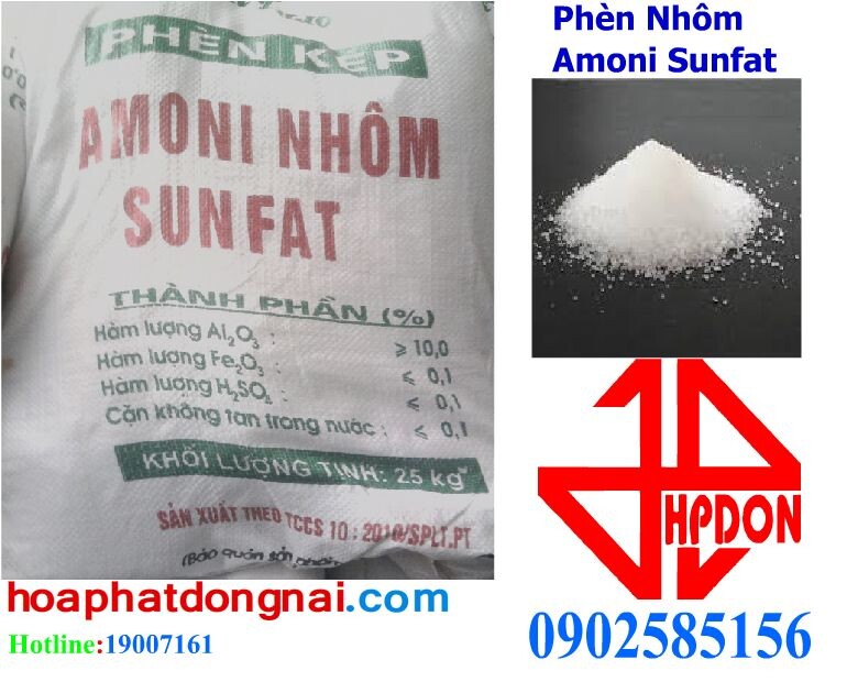 Phèn nhôm amoni sunfat NH4Al(SO4)3.24H2O