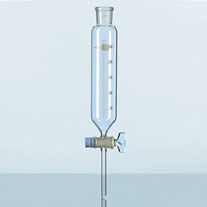 Phễu nhỏ giọt hình trụ, cổ mài, có chia vạch - DURAN