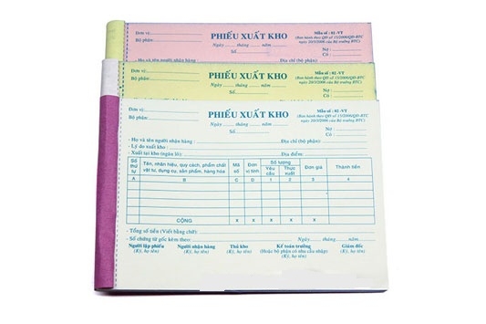 Phiếu xuất kho 3 liên A5
