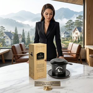 Hộp Quà Legend Trung Nguyên( MIX Cà phê Legend - Phin Nhôm Đen)