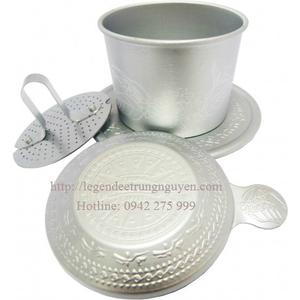 Phin nhôm Trung Nguyên hoa văn Trống đồng