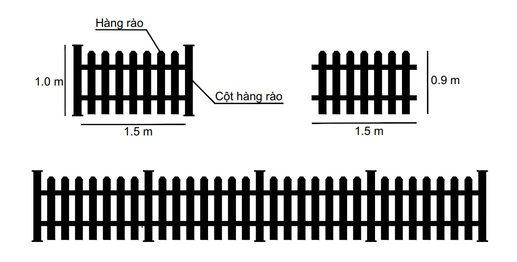 Hàng rào gỗ nhựa kiểu thanh dọc HR01