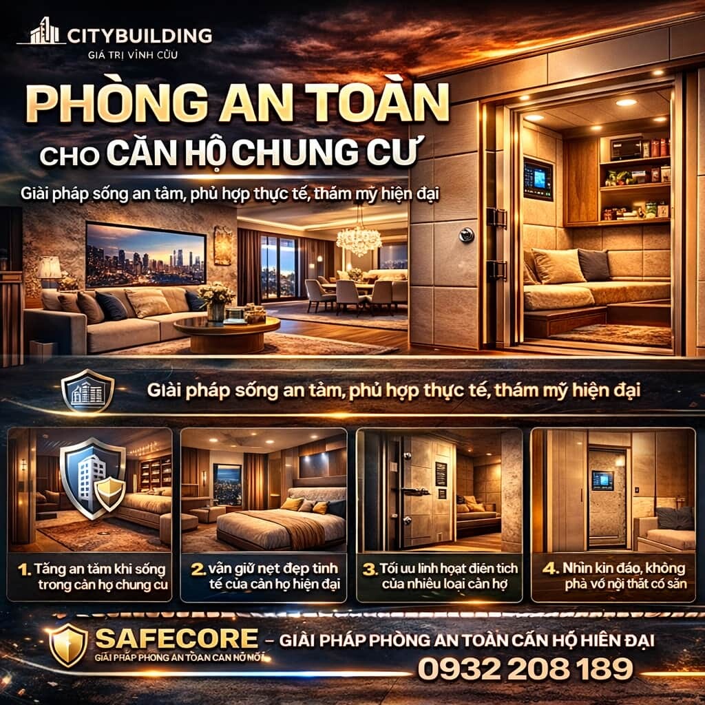 PHÒNG AN TOÀN CHO CĂN HỘ CHUNG CƯ GIẢI PHÁP SỐNG AN TÂM HIỆN ĐẠI CITYBUILDING
