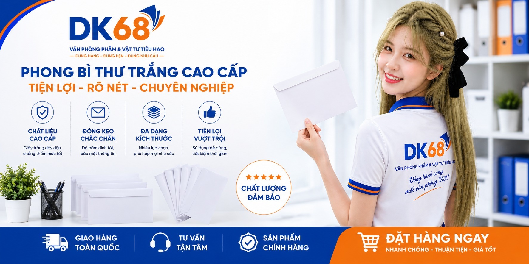 Phong bì trắng A4 loại dày đẹp