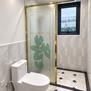 Phòng Tắm Kính Slim Inox Kính Mờ | Citybuilding