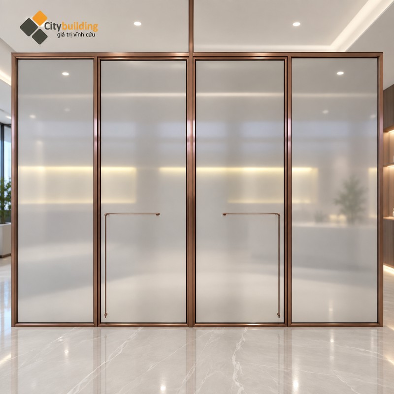 Phòng Tắm Kính Slim Inox Kính Siêu Trong | Citybuilding