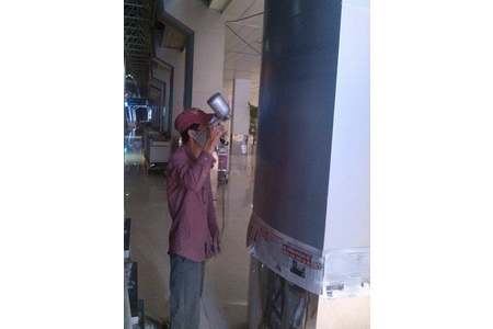 Phục hồi và sơn sửa lại cột Aluminium toàn bộ Ga Quốc nội Sân Bay Tân Sơn Nhất Giai đoạn 1