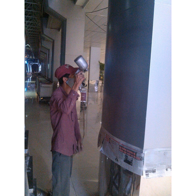 Phục hồi và sơn sửa lại cột Aluminium toàn bộ Ga Quốc nội Sân Bay Tân Sơn Nhất Giai đoạn 1